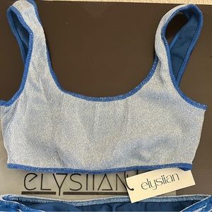 Elysiian Newport Bikini Top - Deep Blue Medium